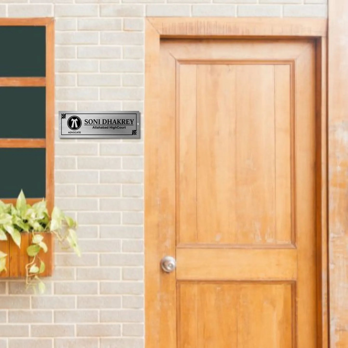 Advocate Logo Stainless Steel Nameplate for Home office Outdoor