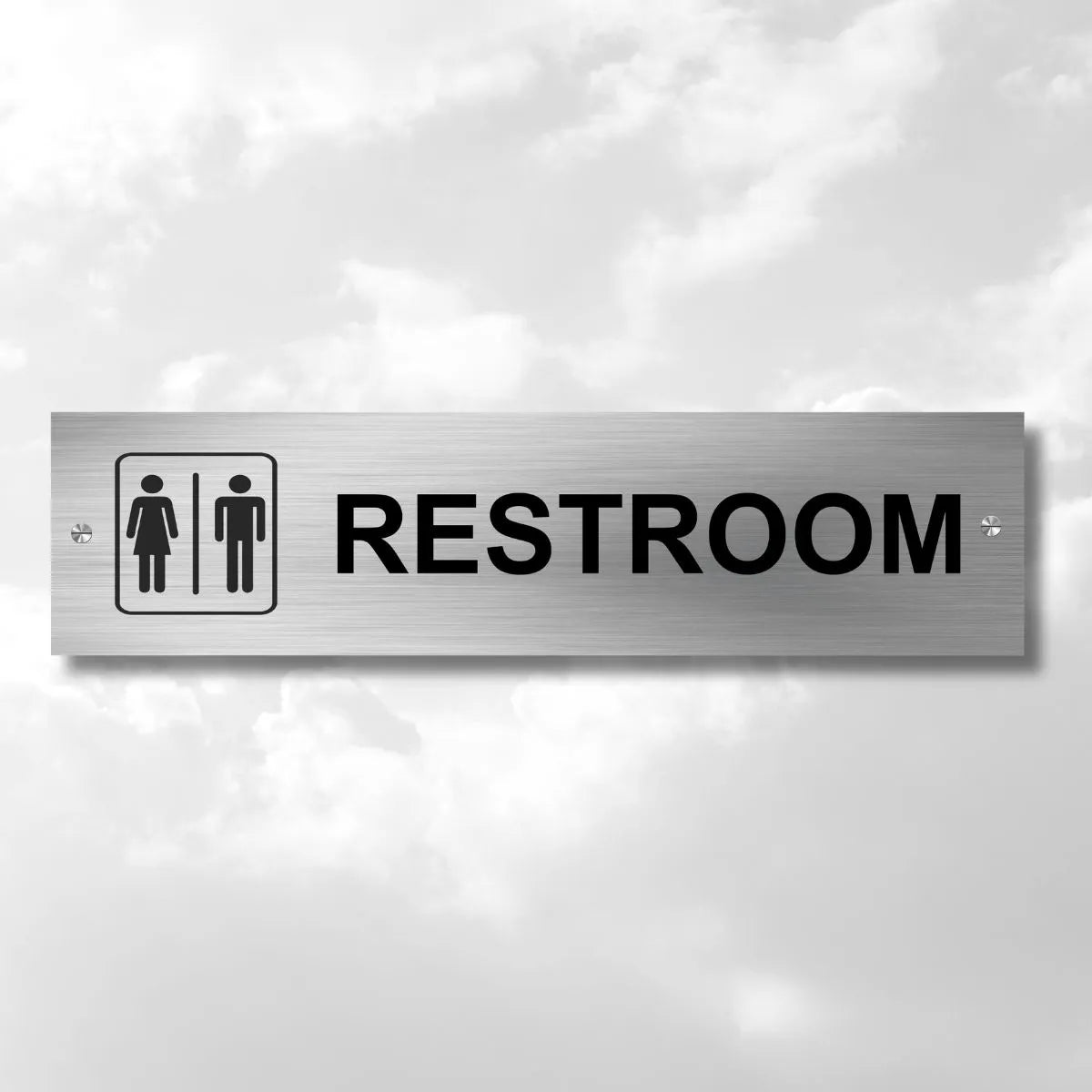Restroom Stainless Steel Signage Board for Business Shop Stores Cafes Hospital School Office Hotel Restaurant Company