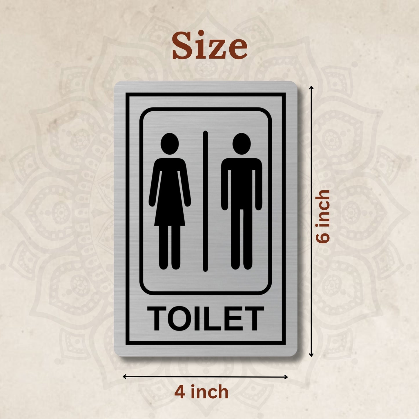 Toilet Stainless Steel Signage Board for Business Shop Stores Cafes Hospital School Office Hotel Restaurant Company