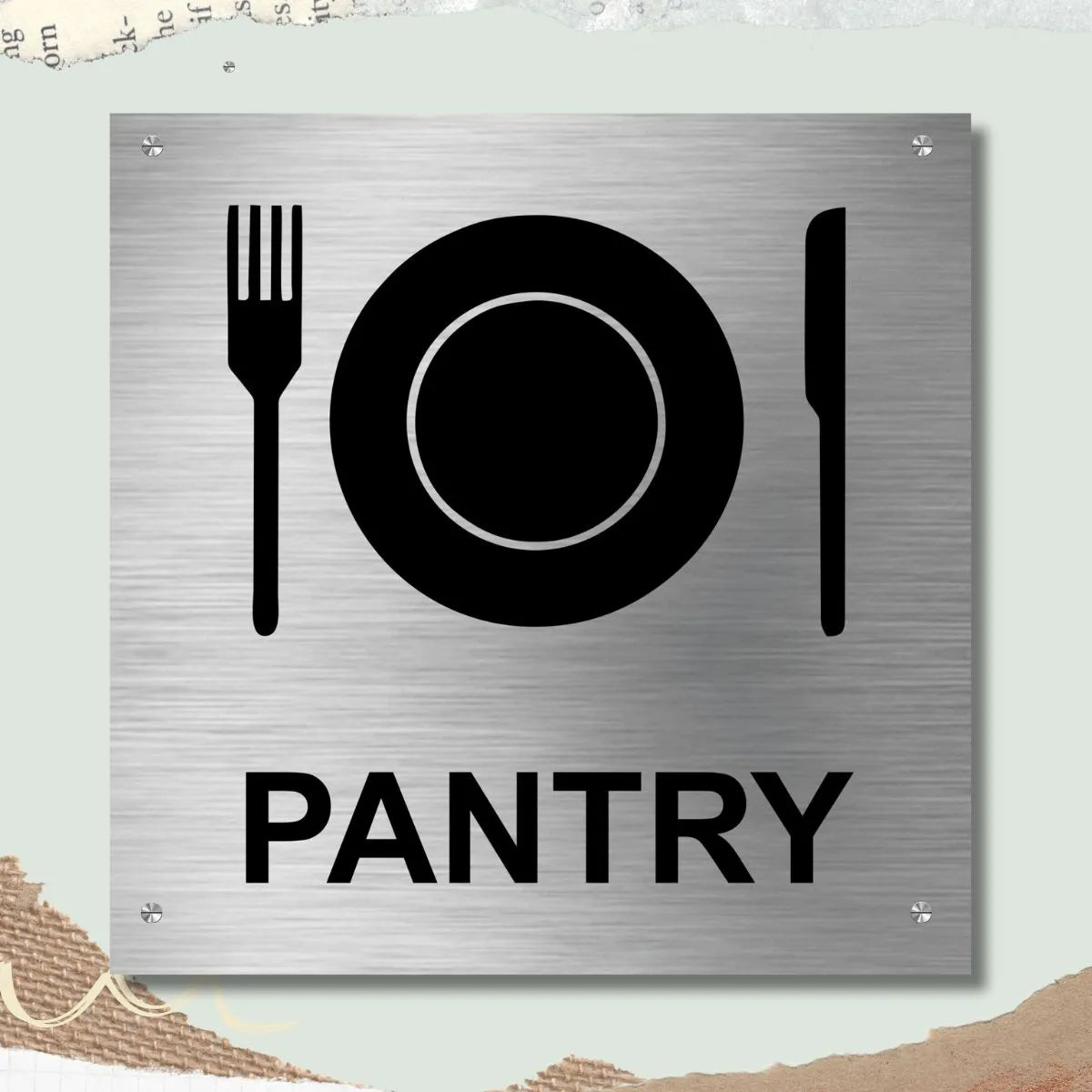 Pantry Stainless Steel Signage Board for Business Shop Stores Cafes Hospital School Office Hotel Restaurant Company