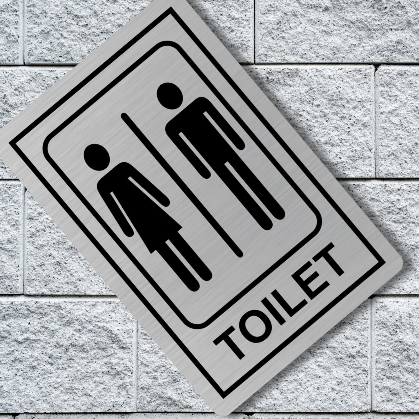 Toilet Stainless Steel Signage Board for Business Shop Stores Cafes Hospital School Office Hotel Restaurant Company