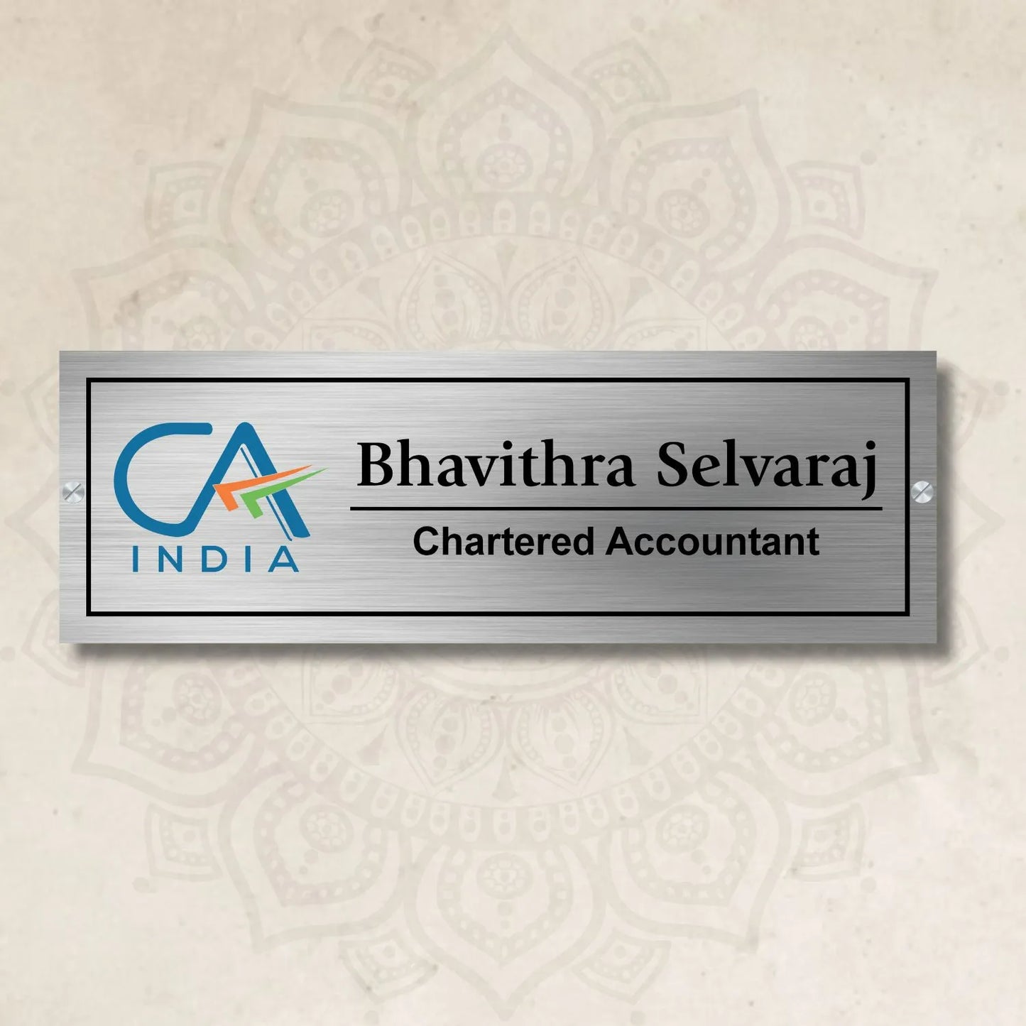 CA logo Stainless Steel Nameplate for Home office Outdoor