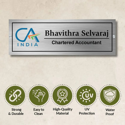 CA logo Stainless Steel Nameplate for Home office Outdoor