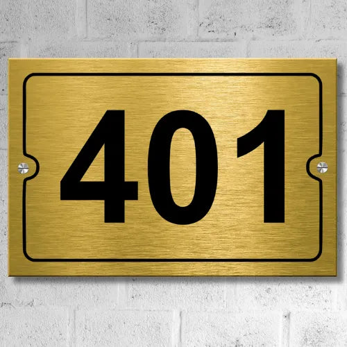 Number Plate for Hotel Door Stylish & Durable | Home, Office, Mall, Hotel, Door, Apartment, Flat, College, Library, Warehouse | Customizable Door/Rack Numbers(Stainless Steel Golden)
