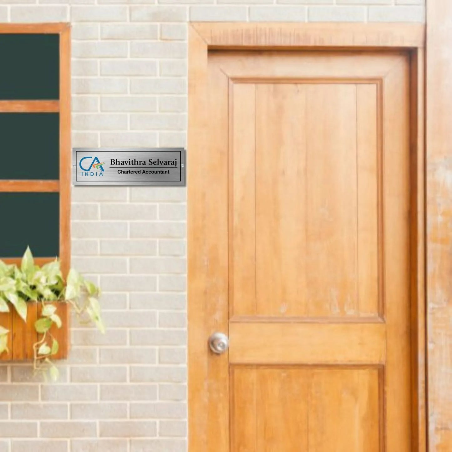CA logo Stainless Steel Nameplate for Home office Outdoor