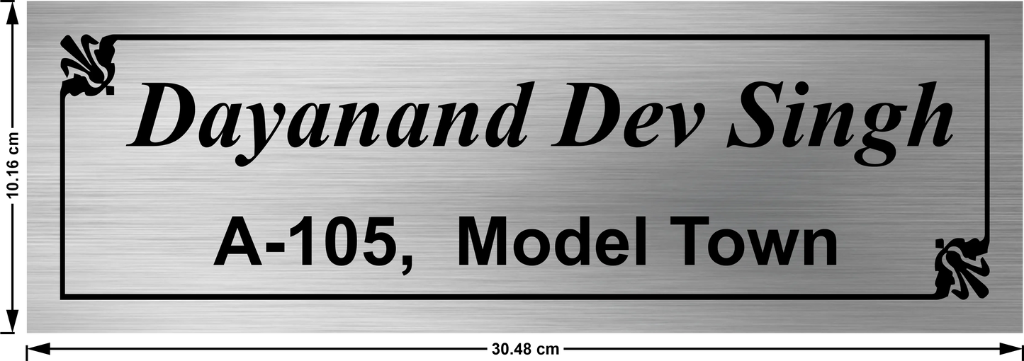 Stainless Steel Nameplate for Home office Outdoor Entrance