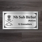 Indian Army/Police logo Stainless Steel Nameplate for Home office Outdoor