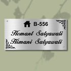 Stainless Steel Name Plate Design with Name and House Number