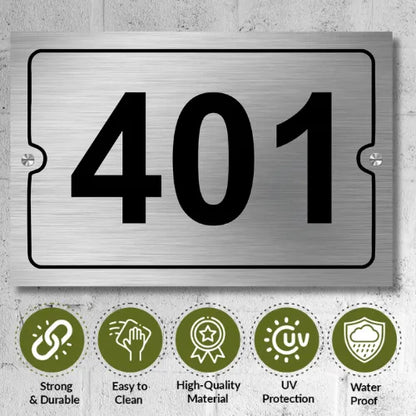 Stainless Steel Customized Number Plate for home/office/mall anywhere
