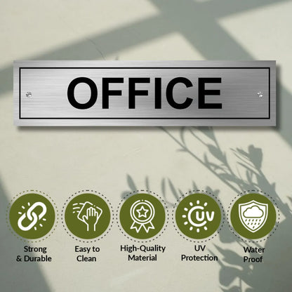 Office Stainless Steel Signage Board for Business Shop Stores Cafes Hospital School Office Hotel Restaurant Company