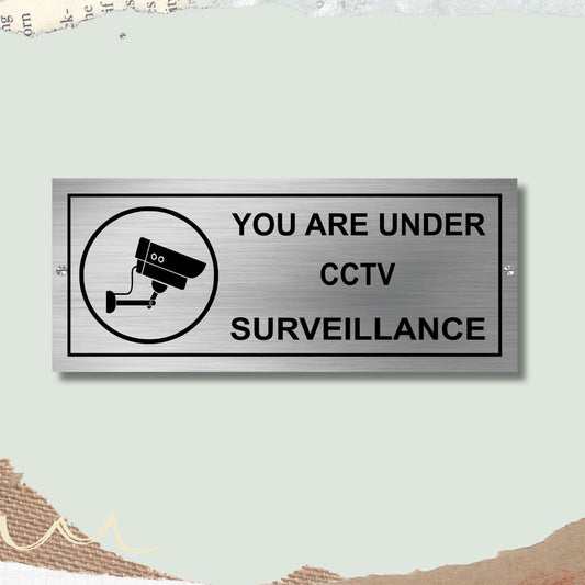 Under CCTV Surveillance Signage Board for Business Shop Stores Cafes Shops Hospital School Office Hotel Restaurant Hotel Company Malls