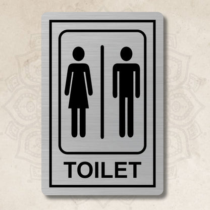 Toilet Stainless Steel Signage Board for Business Shop Stores Cafes Hospital School Office Hotel Restaurant Company