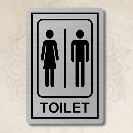 Toilet Stainless Steel Signage Board for Business Shop Stores Cafes Hospital School Office Hotel Restaurant Company