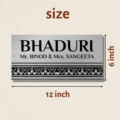 Ekat Art Stainless Steel Nameplate for Home office Outdoor Entrance