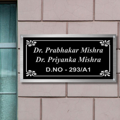 Ground Stainless Steel Nameplate for Home office Outdoor Entrance