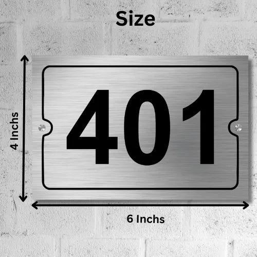 Stainless Steel Customized Number Plate for home/office/mall anywhere