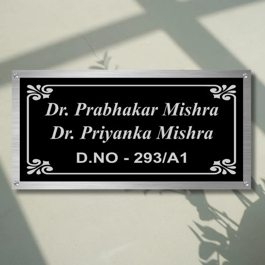 Ground Stainless Steel Nameplate for Home office Outdoor Entrance