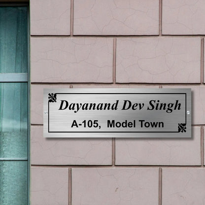 Stainless Steel Nameplate for Home office Outdoor Entrance