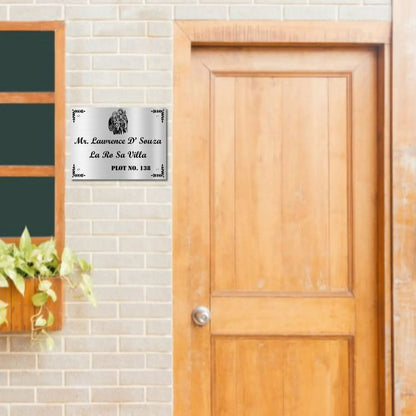 Mary and Jesus Stainless Steel Nameplate for Home office Outdoor
