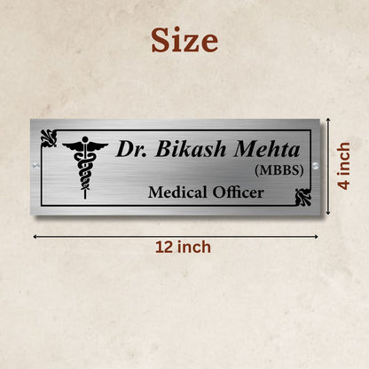 Doctor Logo Stainless Steel Nameplate for Home office Outdoor