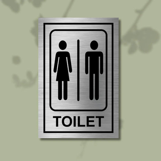Toilet Stainless Steel Signage Board for Business Shop Stores Cafes Hospital School Office Hotel Restaurant Company