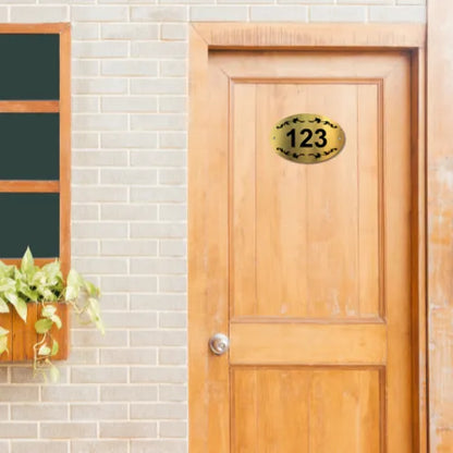 Number Plate for Hotel Door Stylish & Durable | Home, Office, Mall, Hotel, Door, Apartment, Flat, College, Library, Warehouse | Customizable Door/Rack Numbers(Stainless Steel Golden)