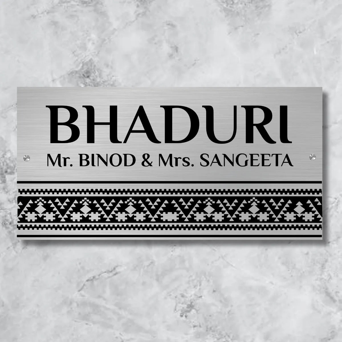 Ekat Art Stainless Steel Nameplate for Home office Outdoor Entrance