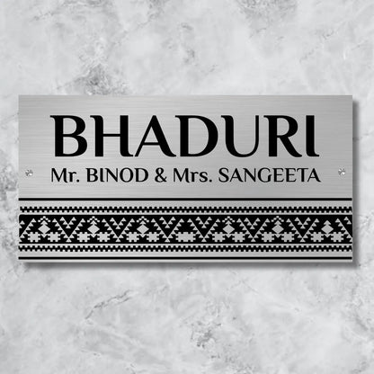 Ekat Art Stainless Steel Nameplate for Home office Outdoor Entrance