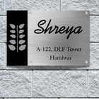 Leaf Stainless Steel Nameplate for Home office Outdoor