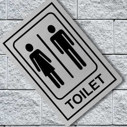 Toilet Stainless Steel Signage Board for Business Shop Stores Cafes Hospital School Office Hotel Restaurant Company
