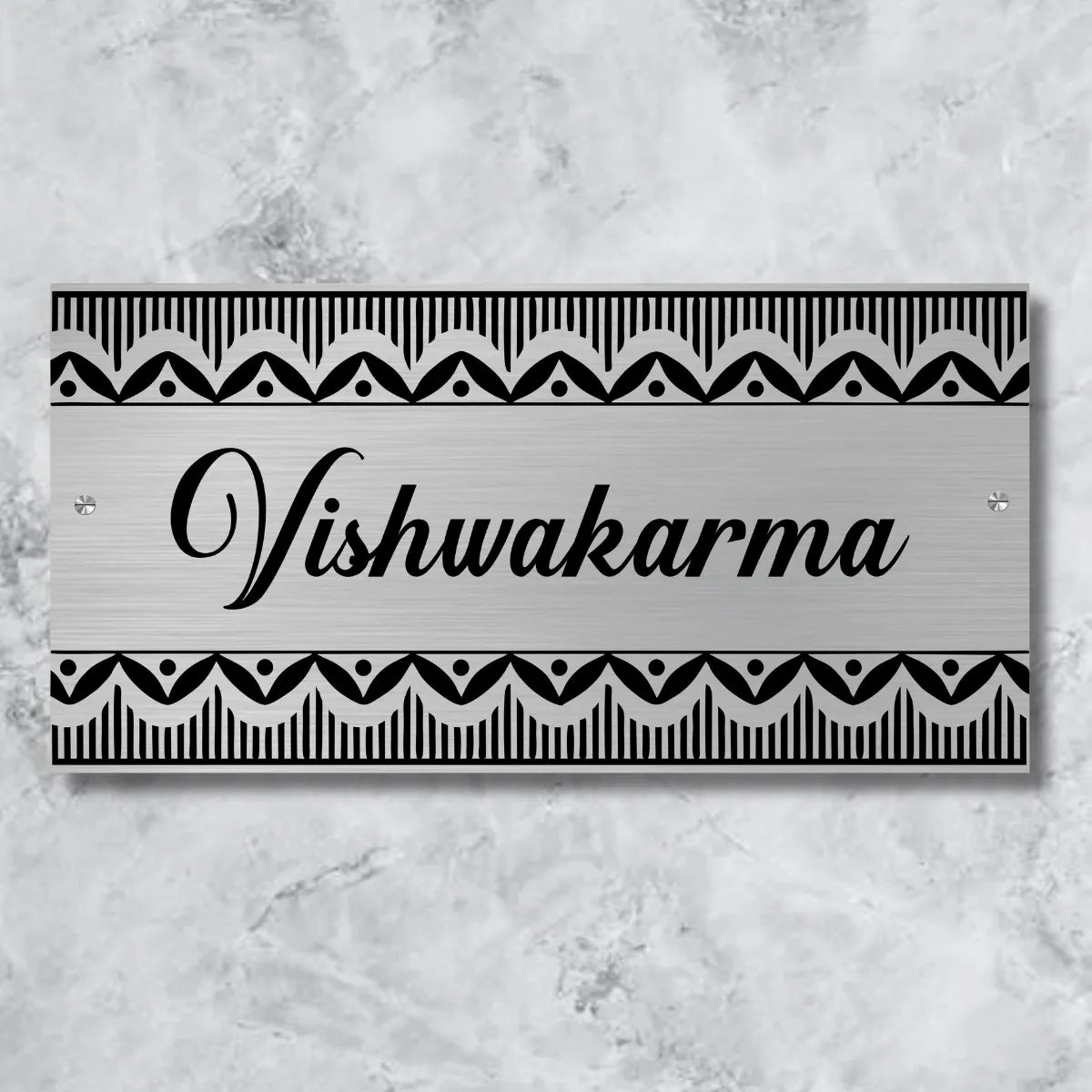 Ekat Art 2 Stainless Steel Nameplate for Home office Outdoor Entrance