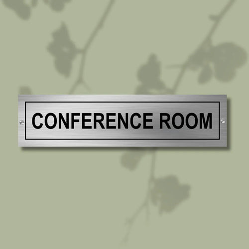 Conference Room Stainless Steel Signage Board for Business Shop Stores Cafes Hospital School Office Hotel Restaurant Company Malls