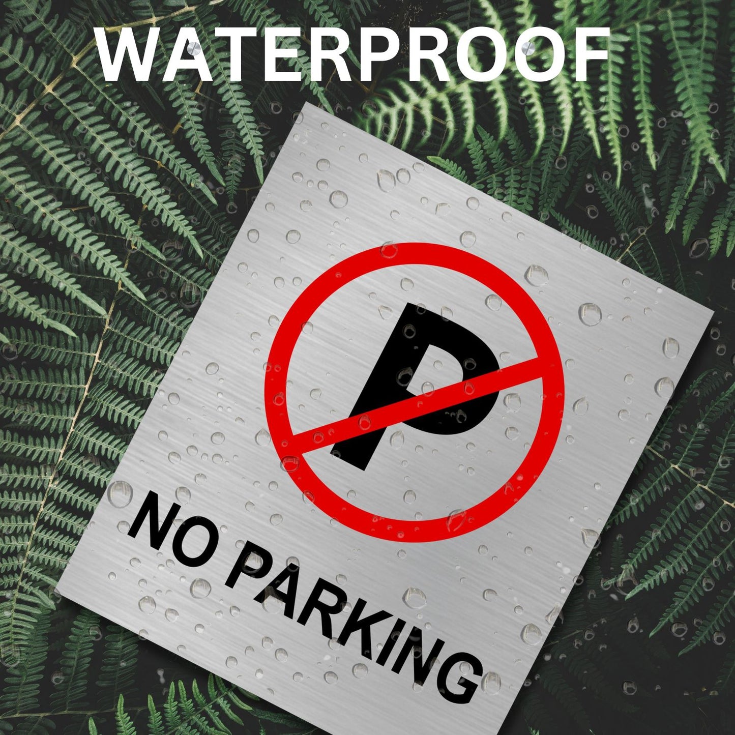 No Parking Stainless Steel Signage Board for Business Shop Stores Cafes Hospital School Office Hotel Restaurant Company