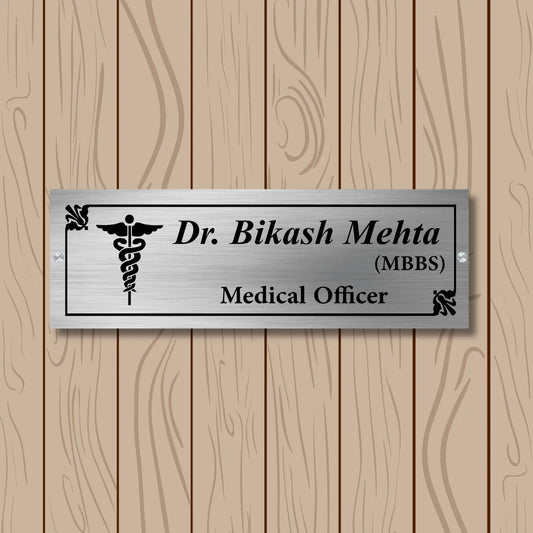 Doctor Logo Stainless Steel Nameplate for Home office Outdoor
