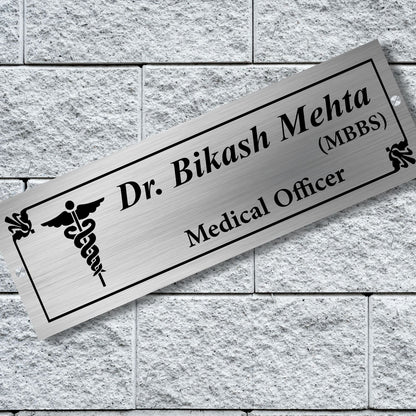 Doctor Logo Stainless Steel Nameplate for Home office Outdoor