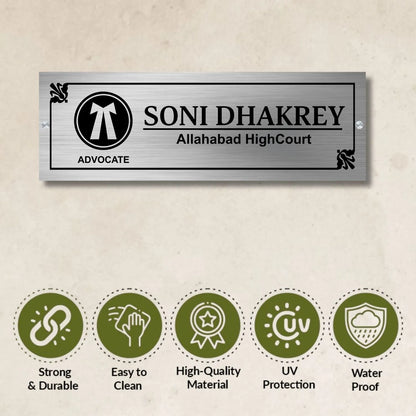 Advocate Logo Stainless Steel Nameplate for Home office Outdoor