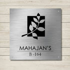 Leaf Stencil Nameplate for Home, Door, Bungalow, outdoor (12x12 inches)