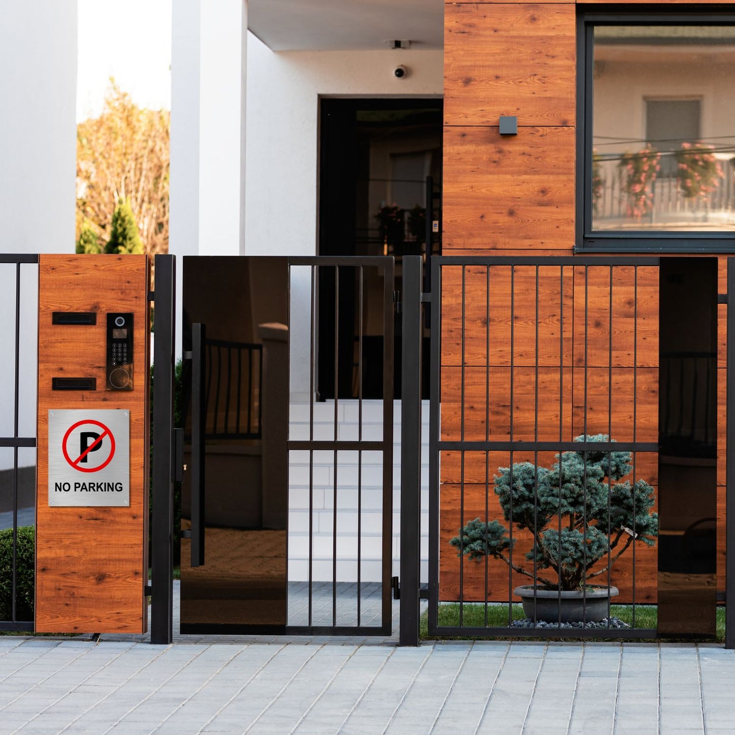 No Parking Stainless Steel Signage Board for Business Shop Stores Cafes Hospital School Office Hotel Restaurant Company