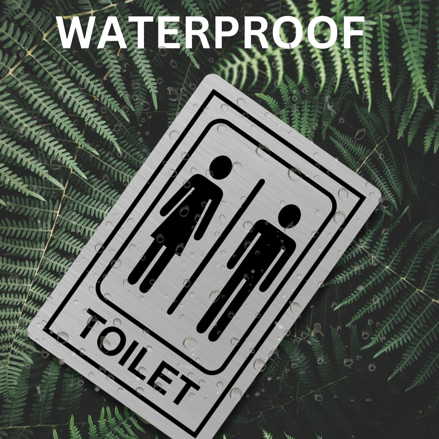 Toilet Stainless Steel Signage Board for Business Shop Stores Cafes Hospital School Office Hotel Restaurant Company