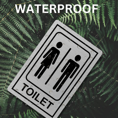 Toilet Stainless Steel Signage Board for Business Shop Stores Cafes Hospital School Office Hotel Restaurant Company