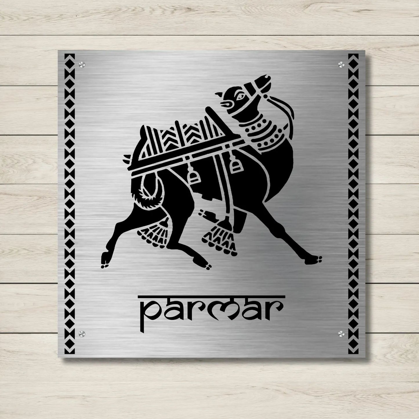 Camel Stencil Nameplate for Home, Door, Bungalow, outdoor (12x12 inches)