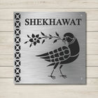 Birds Stencil Nameplate for Home, Door, Bungalow, outdoor (12x12 inches)