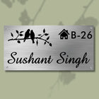 Stainless Steel Name Plate with Modern Design for Home