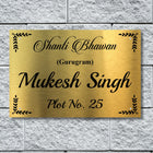 Lord Ganesha Stainless Steel Nameplate For Home Entrance Outdoor Door name plates
