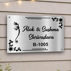 Lord Ganesha Stainless Steel Nameplate For Home Entrance Outdoor Door name plates