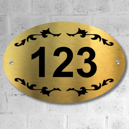 Number Plate for Hotel Door Stylish & Durable | Home, Office, Mall, Hotel, Door, Apartment, Flat, College, Library, Warehouse | Customizable Door/Rack Numbers(Stainless Steel Golden)