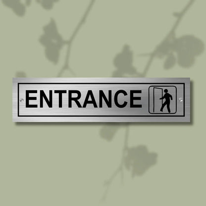 Entrance Stainless Steel Signage Board for Business Shop Stores Cafes Hospital School Office Hotel Restaurant Company