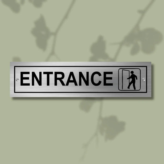 Entrance Stainless Steel Signage Board for Business Shop Stores Cafes Hospital School Office Hotel Restaurant Company