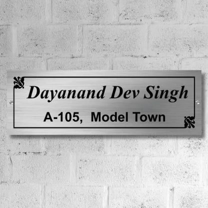 Stainless Steel Nameplate for Home office Outdoor Entrance