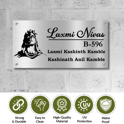 Name Plate Design for Home Main Door in Premium Stainless Steel